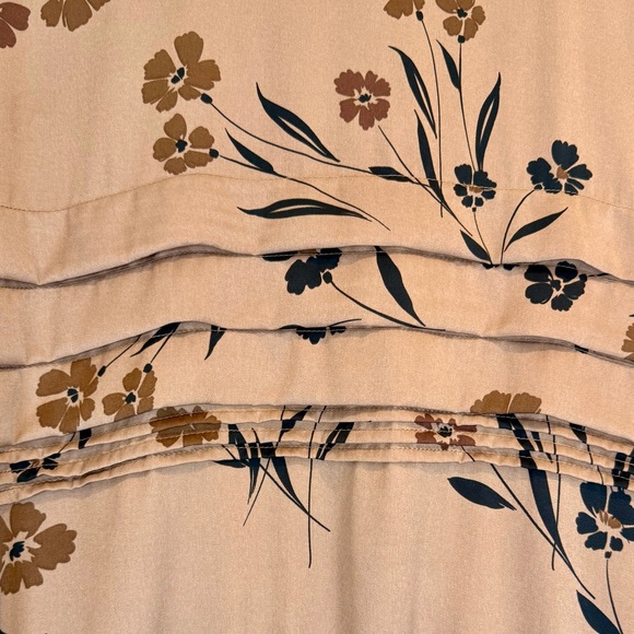 saltwater LUXE Floral Satin Zip Bomber Jacket Coat Tan Asherton Boho Festival M - Picture 15 of 16